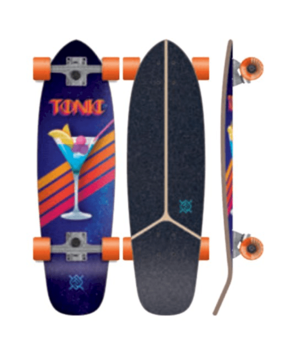 skateboard flying wheels dark blue
