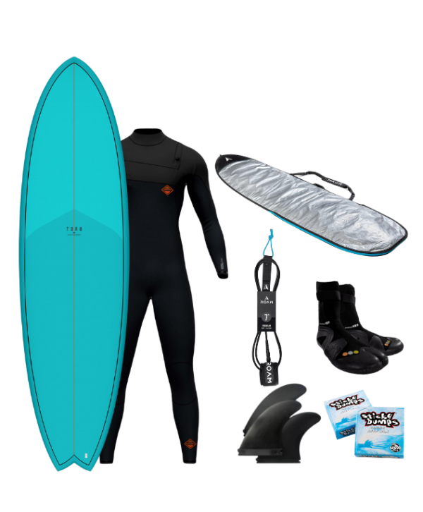 Fall/Spring Surf Pack Men – 6,10ft Surfboard + Wetsuit 4.3mm